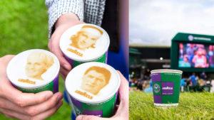 El café italiano en Wimbledon llega impreso con las imágenes de los jugadores