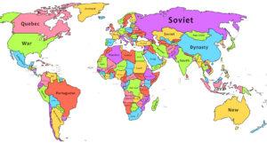 Estas son las palabras más usadas por los países para describirse en Wikipedia: Estados Unidos, guerra. Australia, nuevo