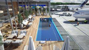 Un aeropuerto de Latinoamérica suma este año una piscina para los viajeros
