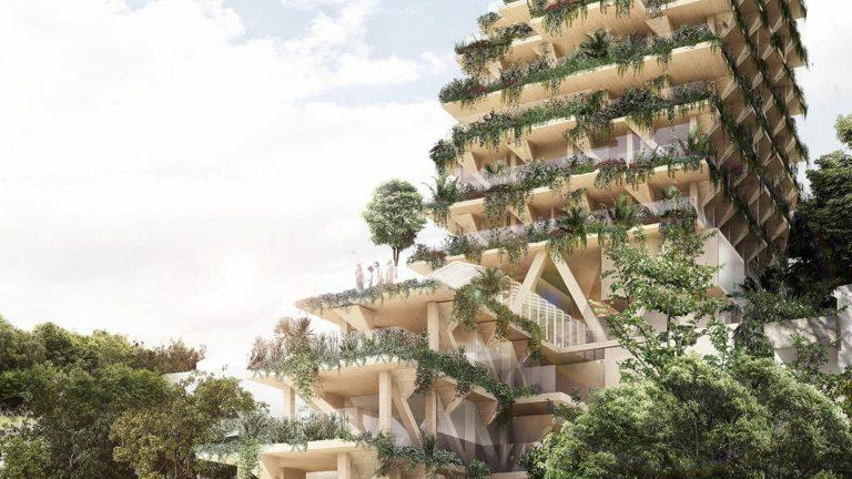 [Imágenes] El original edificio verde hecho de madera que se construirá en Brasil