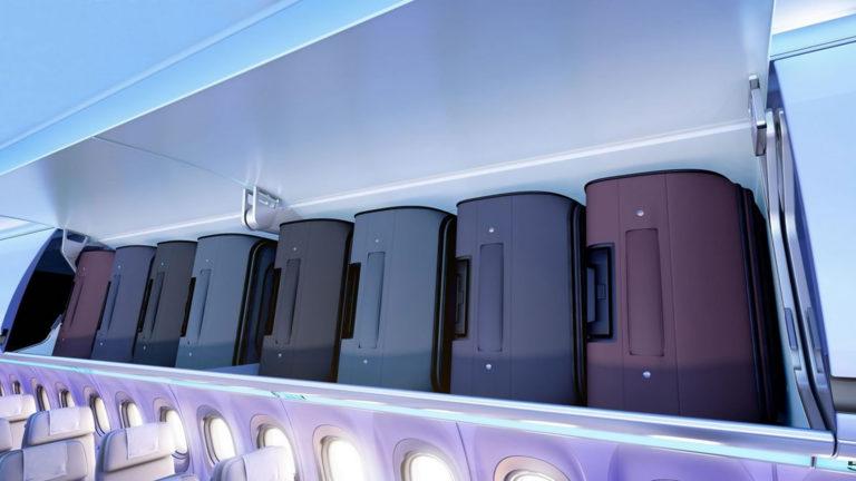 Más espacio para guardar equipaje en el avión