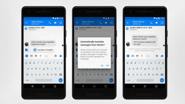 Facebook Messenger ahora traduce de español a inglés
