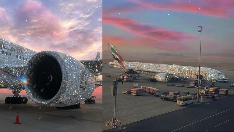 El avión de Emirates recubierto en diamantes (¿es real?)