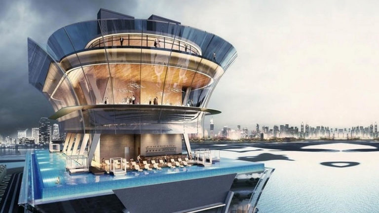 La espectacular piscina infinita de Dubái a 200 metros de altura