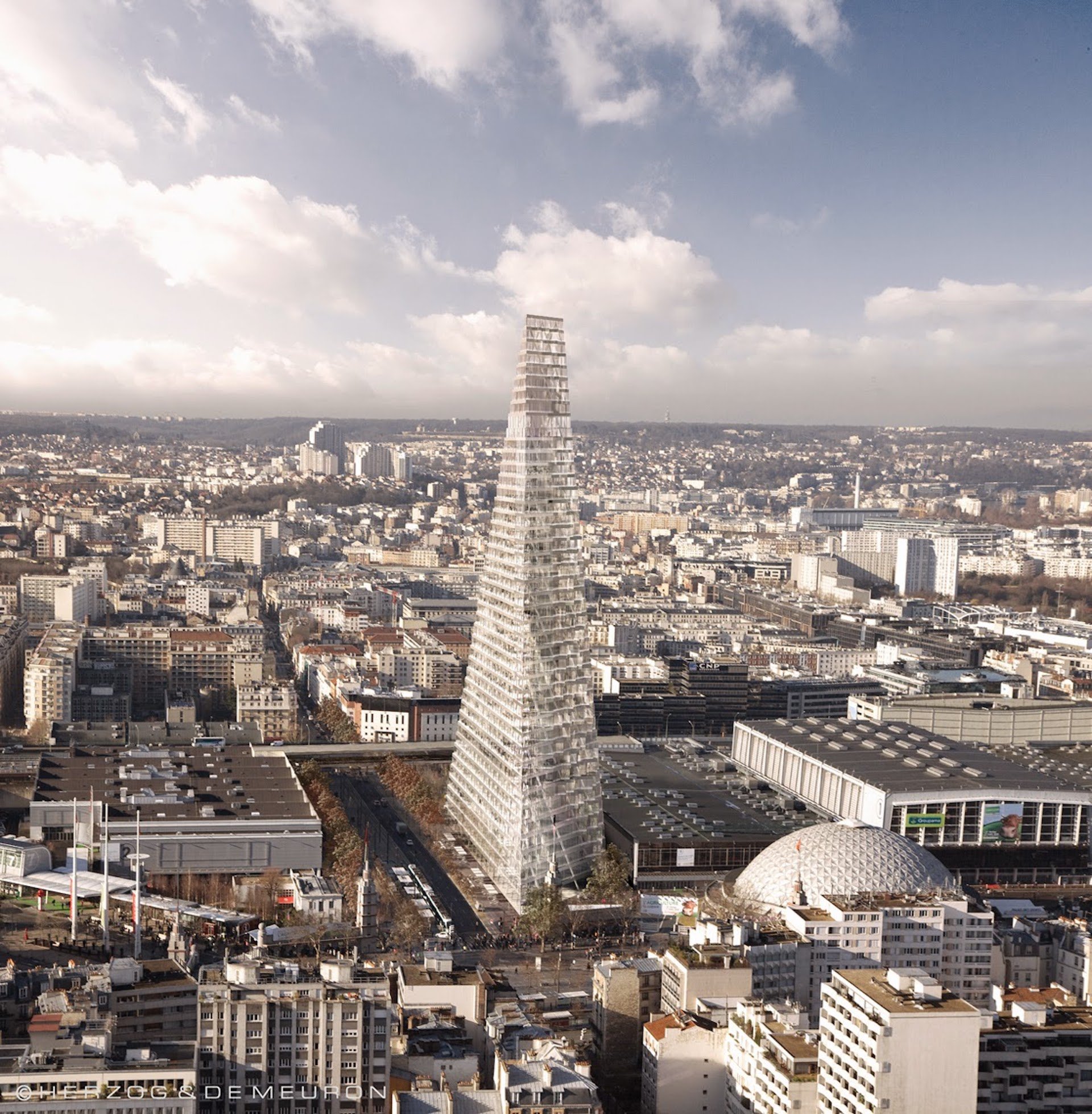 paris tour triangle high rise building