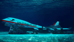 Abre el parque submarino más grande del mundo con un Boeing 747 hundido