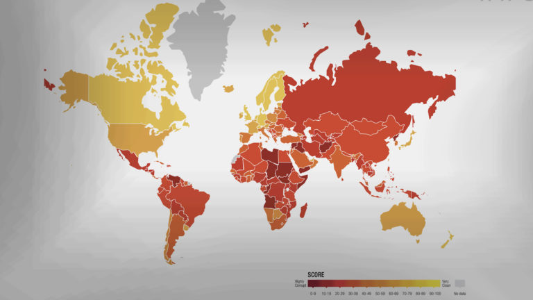 Los países con mayor y menor corrupción del mundo