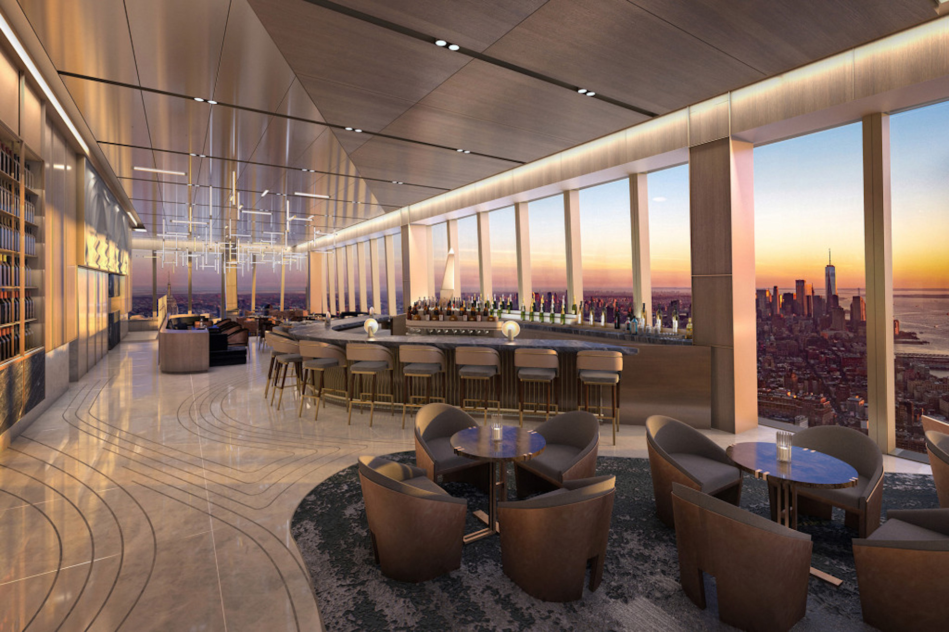 Así será Peak, el nuevo restaurante de Nueva York, en el piso 101