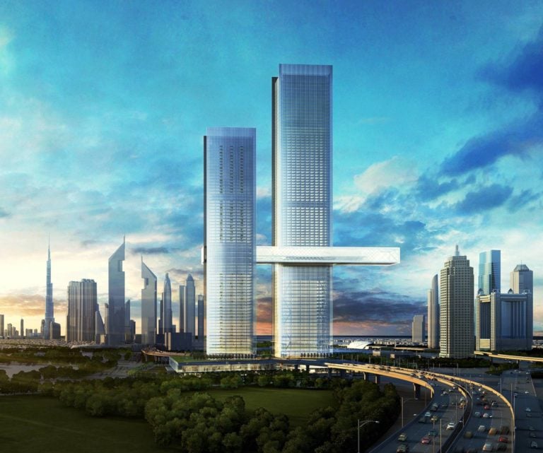 The Link Dubái: el rascacielos horizontal que sorprende al mundo