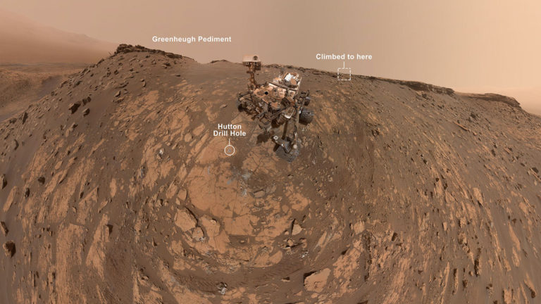 El rover Curiosity de la NASA tomó su selfie más llamativa desde Marte