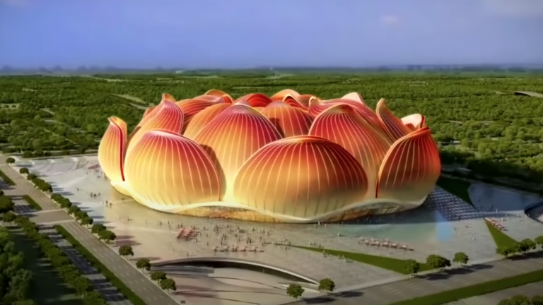 Así será el estadio de fútbol más grande del mundo: Lotus Flower