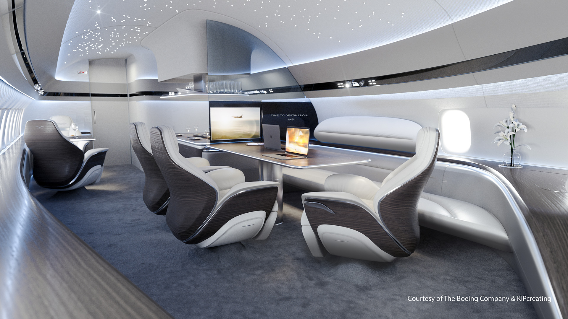 Así es Genesis, el lujoso interior de jet privado para los Boeing 737