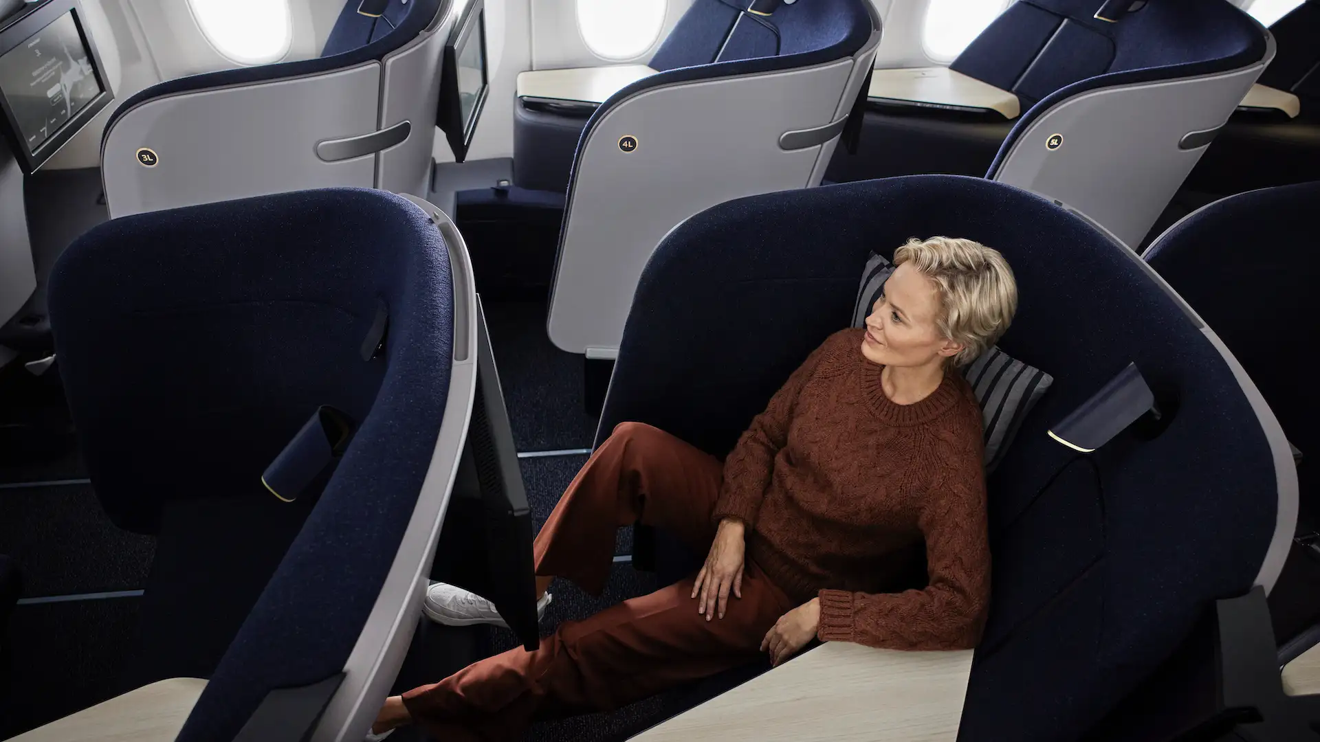 Los nuevos asientos en Business de Finnair que parecen un sillón de living
