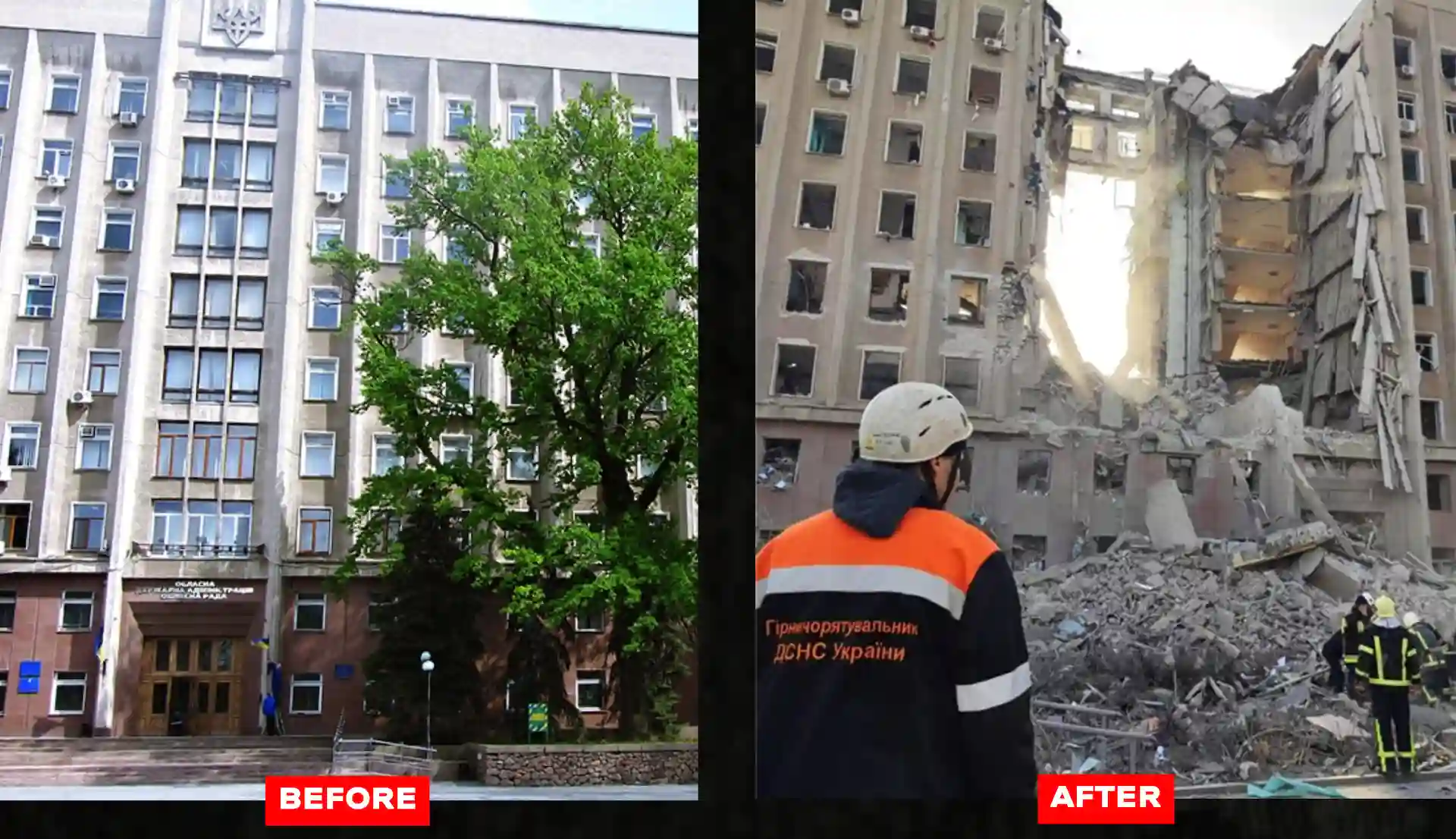 Las fotos de Ucrania antes y después de la invasión de Rusia