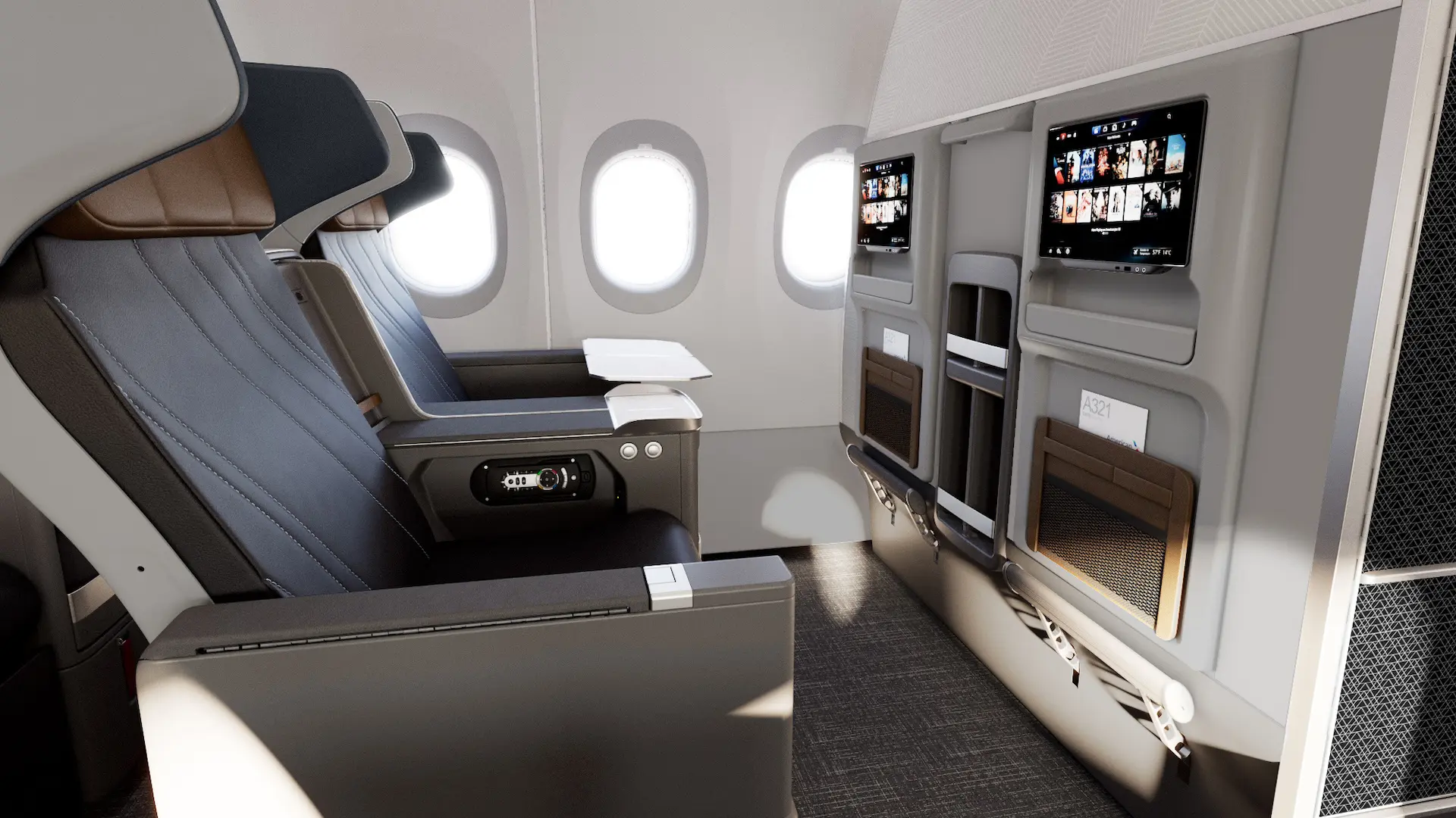 Así serán los nuevos asientos en Premium Economy y Business de American Airlines