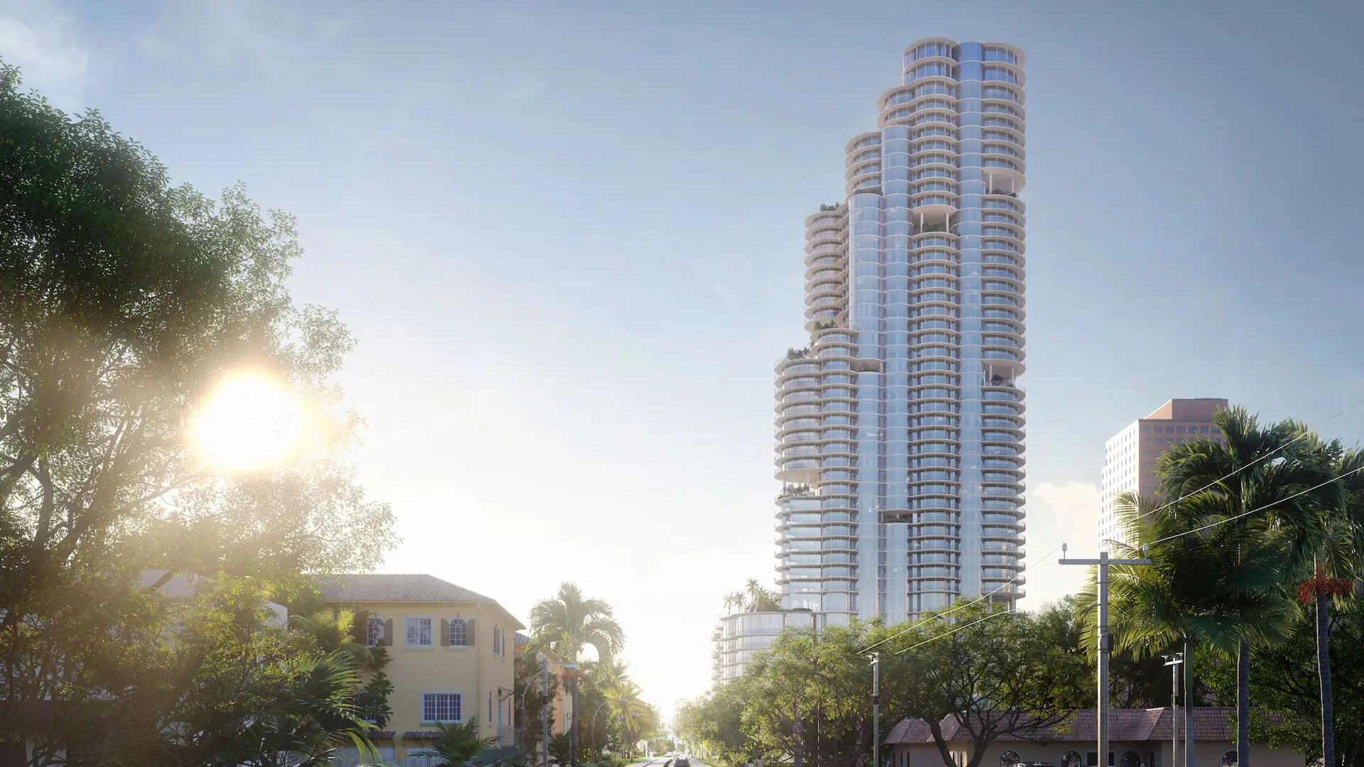 El nuevo rascacielos en Fort Lauderdale, cerca de Miami