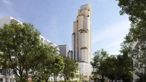 El nuevo rascacielos en Fort Lauderdale, cerca de Miami
