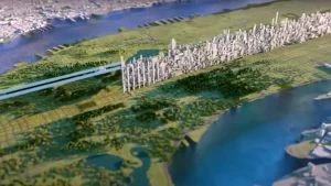 ¿Cómo sería Nueva York en una reconstrucción similar a The Line en Arabia Saudita?