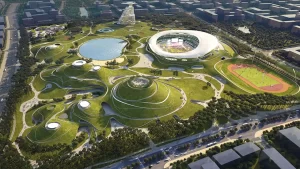 Así es Quzhou el nuevo estadio en China con un diseño revolucionario