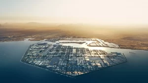 Así será el puerto flotante Oxagon, de los creadores de The Line en Arabia Saudita