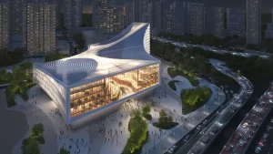 Así será una de las bibliotecas más grandes del mundo en Wuhan, China
