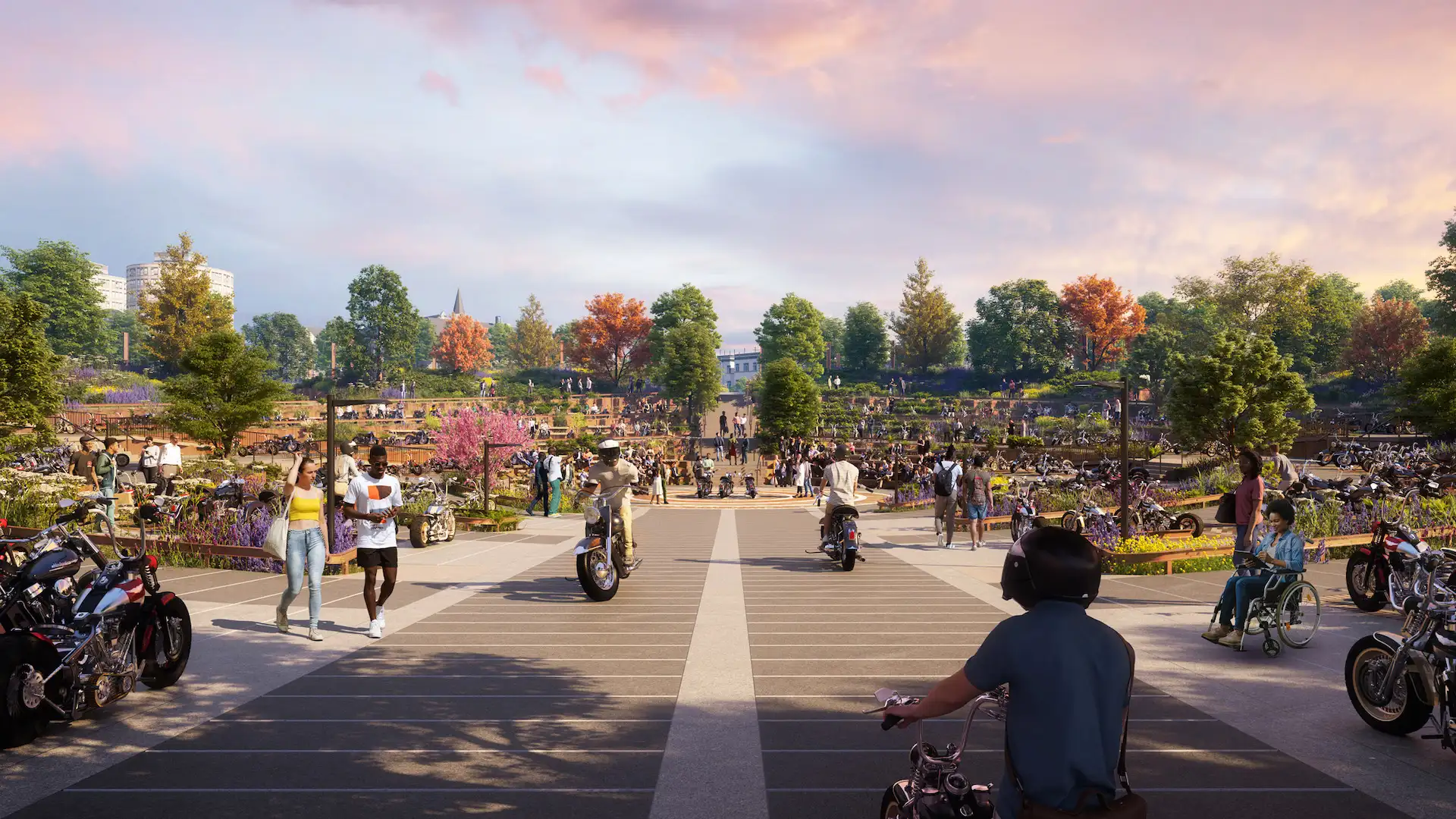 Así será el parque de Harley-Davidson con un anfiteatro para 700 motos