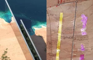 Avanza la construcción de The Line en Arabia Saudita: imágenes satelitales