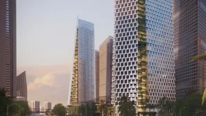 Así es Prisma el nuevo rascacielos doble en China: imágenes