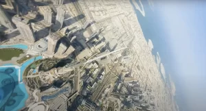 Cómo es caer desde el rascacielos más alto del mundo: video