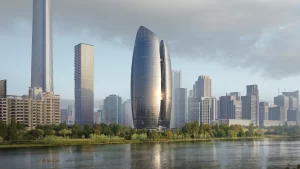 Los nuevos tres rascacielos interconectados que sorprenden en China