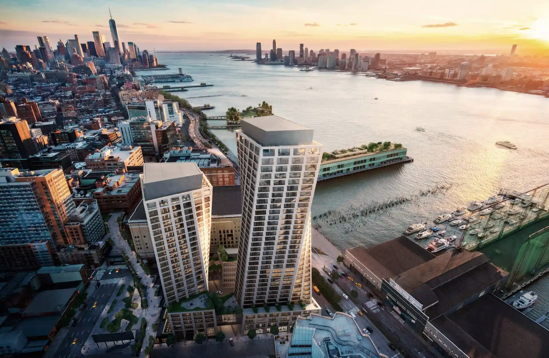 One High Line: nuevos rascacielos inclinados y hotel Faena en Nueva York
