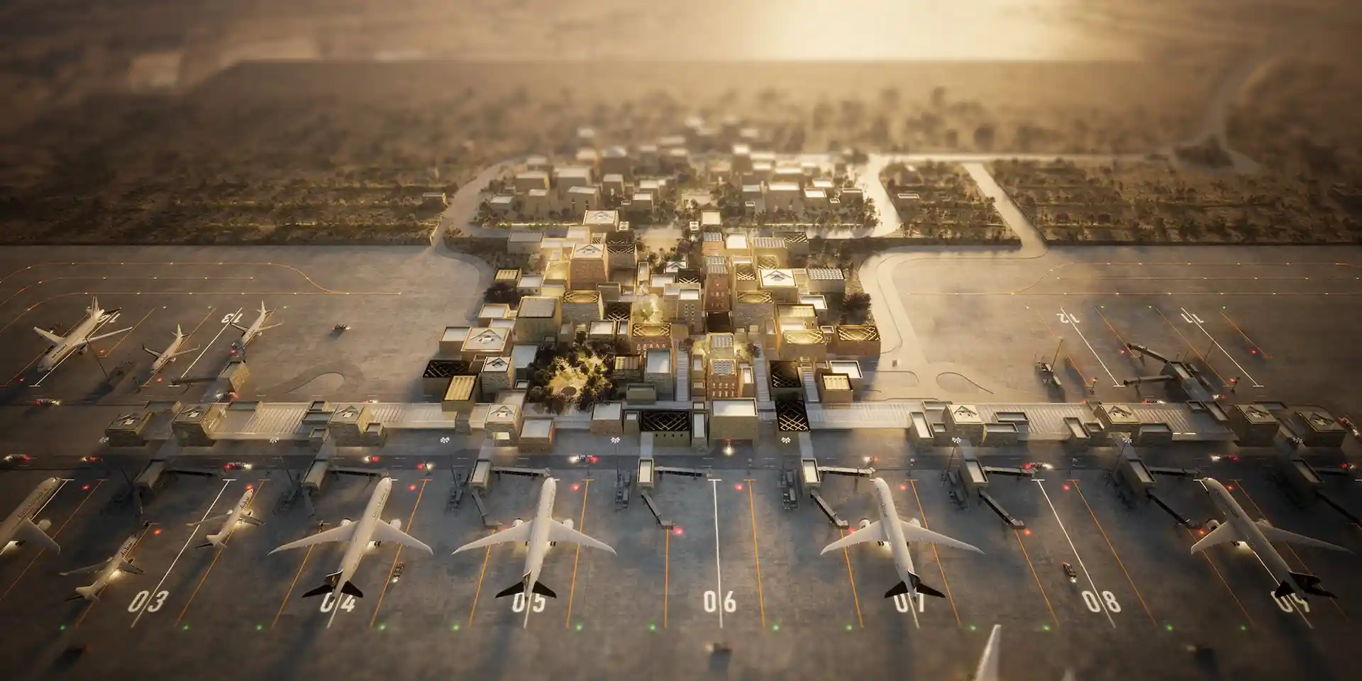 El aeropuerto más original del mundo en forma de pueblo con casas de roca