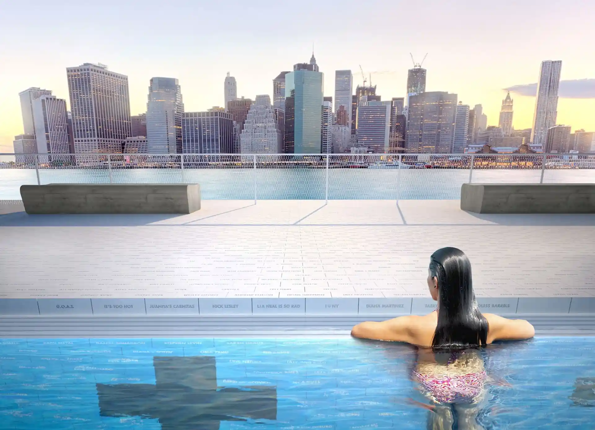 Así será la nueva piscina flotante en Nueva York: imágenes