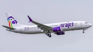 Promoción para comprar pasajes de Arajet para San Valentín 2024