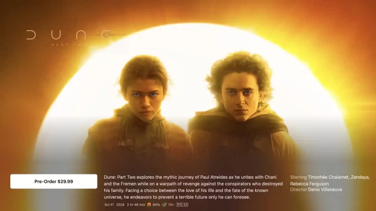Ya está online Dune 2 para comprar en tiendas digitales