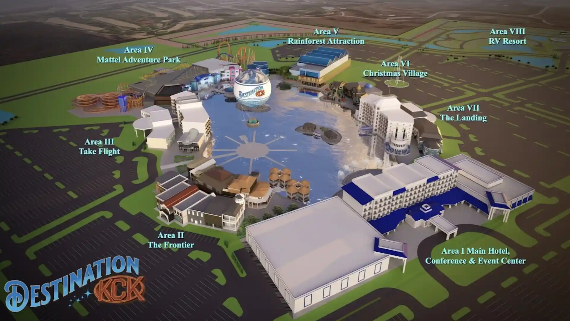 Destination KCK: el nuevo parque que competirá con Disney y Universal