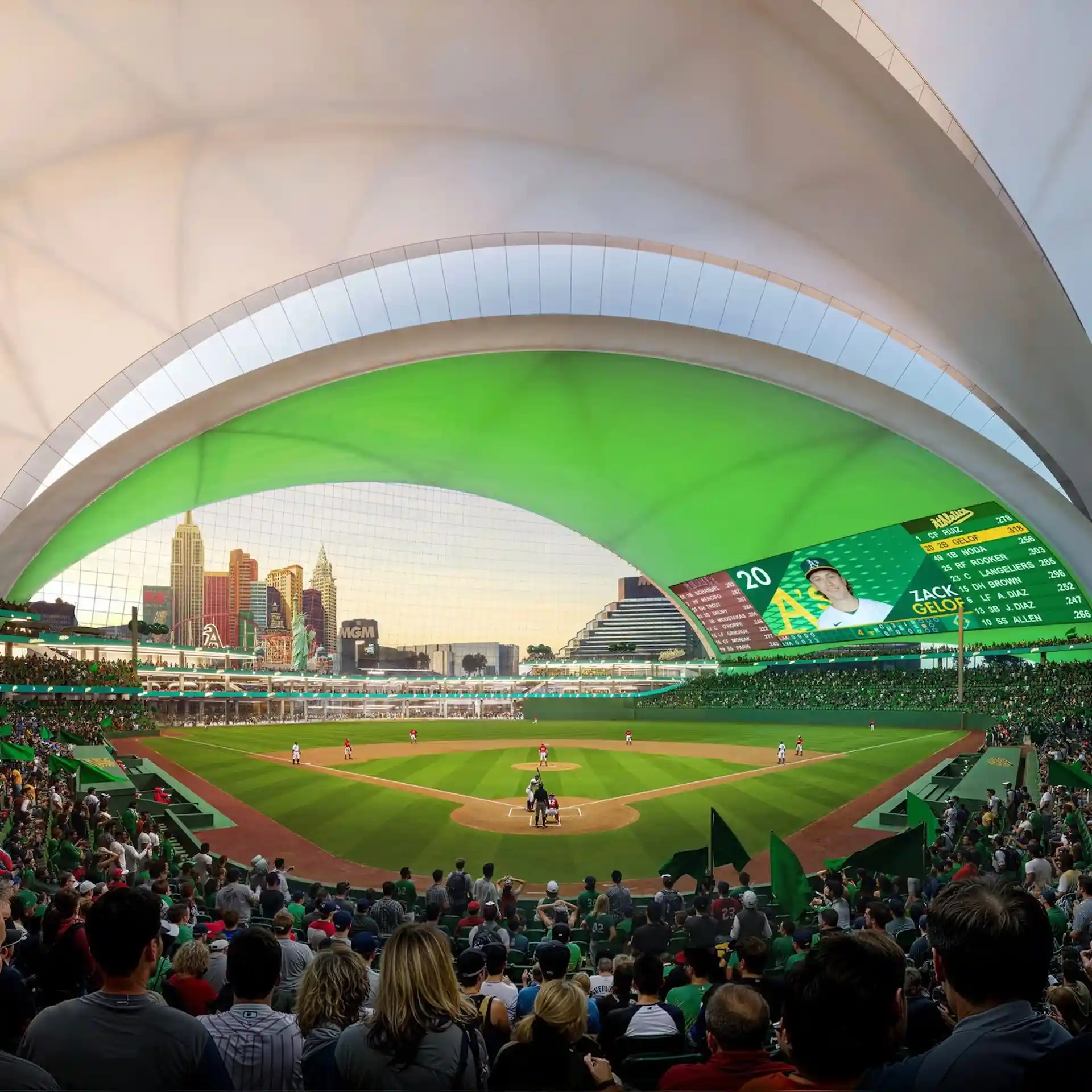 Derrumban el hotel Tropicana Las Vegas para construir el nuevo estadio de Oakland Athletics