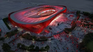 El sorprendente nuevo estadio de fútbol con diseño ondulante