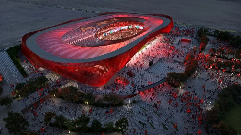 El sorprendente nuevo estadio de fútbol con diseño ondulante