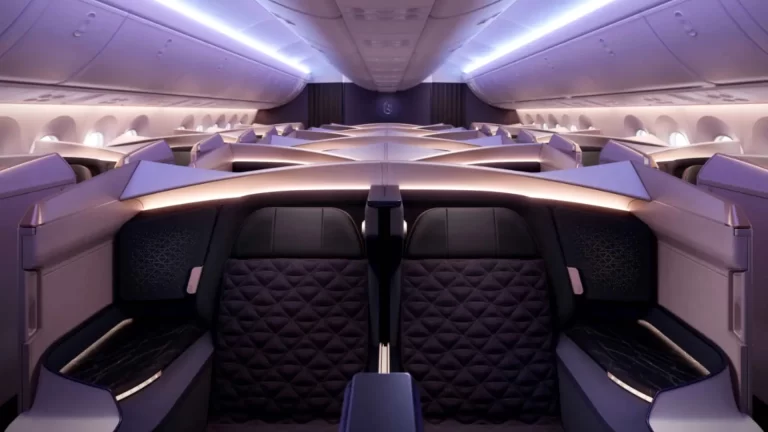 La aerolínea Riyadh Air lanzó sus nuevas cabinas de lujo para competir con Emirates