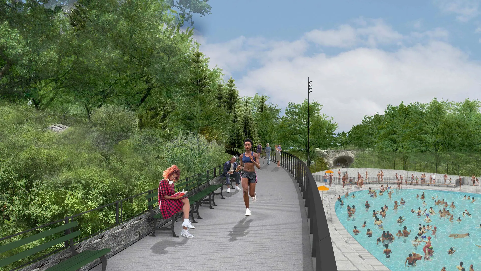 Así es la nueva piscina gigante en el Central Park de Nueva York