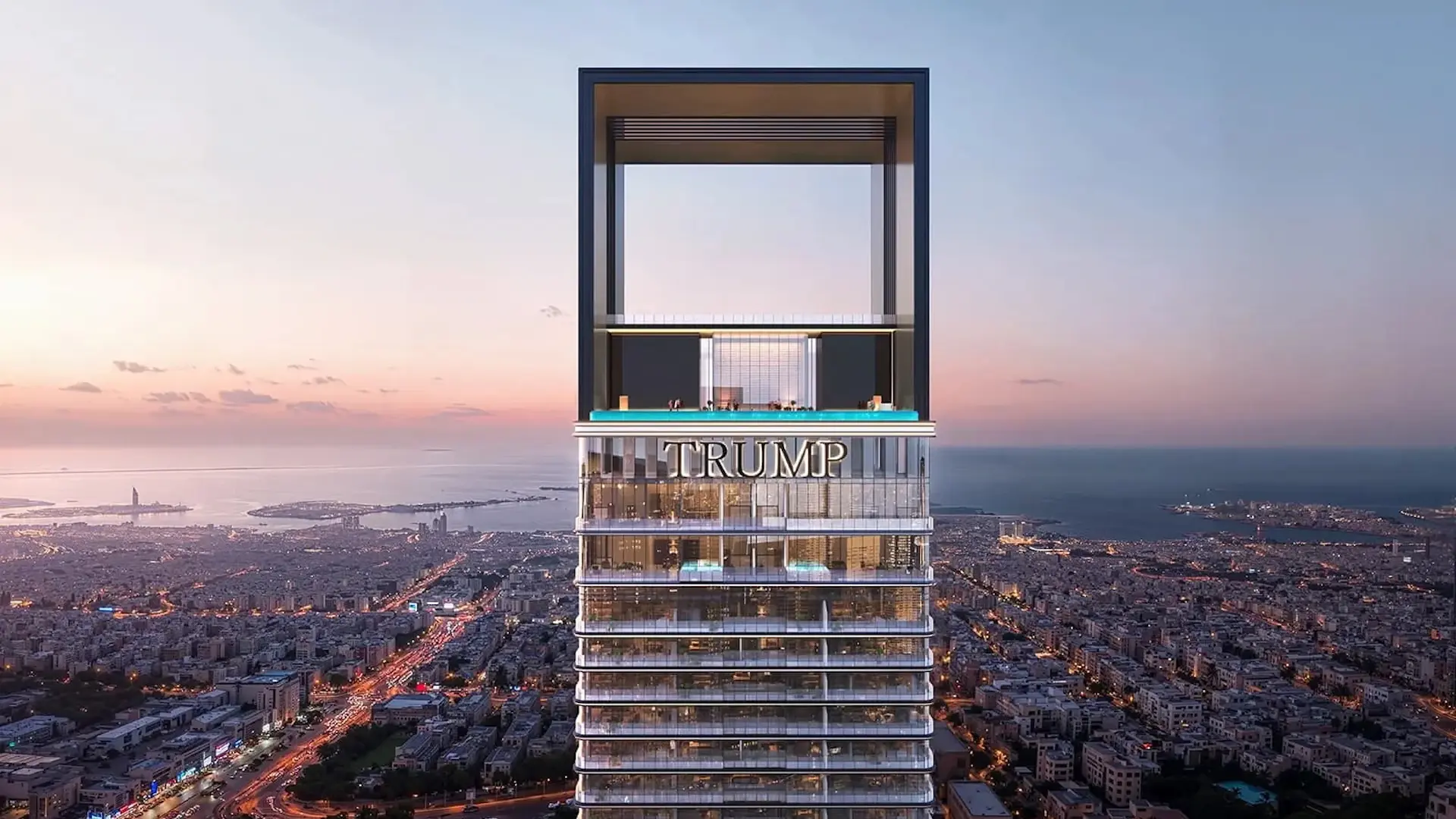Así será el hotel Trump Dubái, con la piscina más alta del mundo