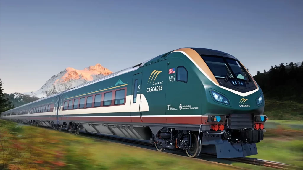 Así será el renovado tren Amtrak Cascades: con rutas panorámicas por Estados Unidos y Canadá