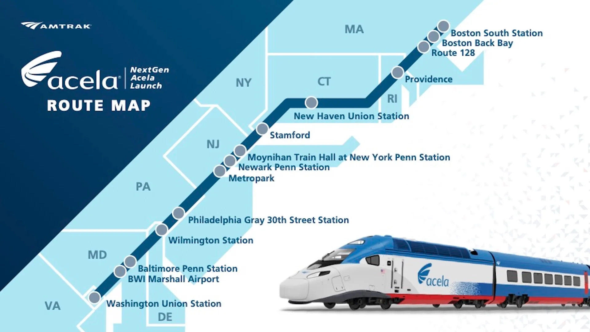 Acela Speed Map